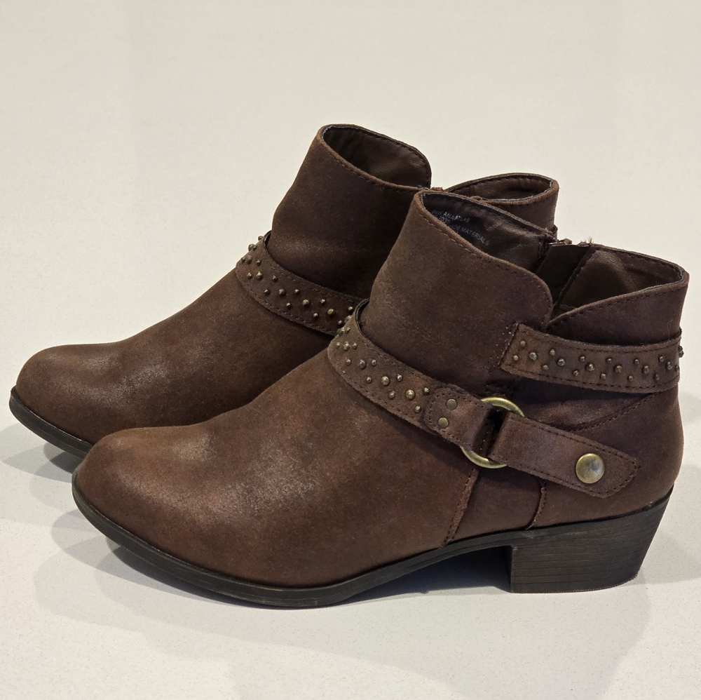 A.N.A Atlas Booties 6.5 W Cognac Brown